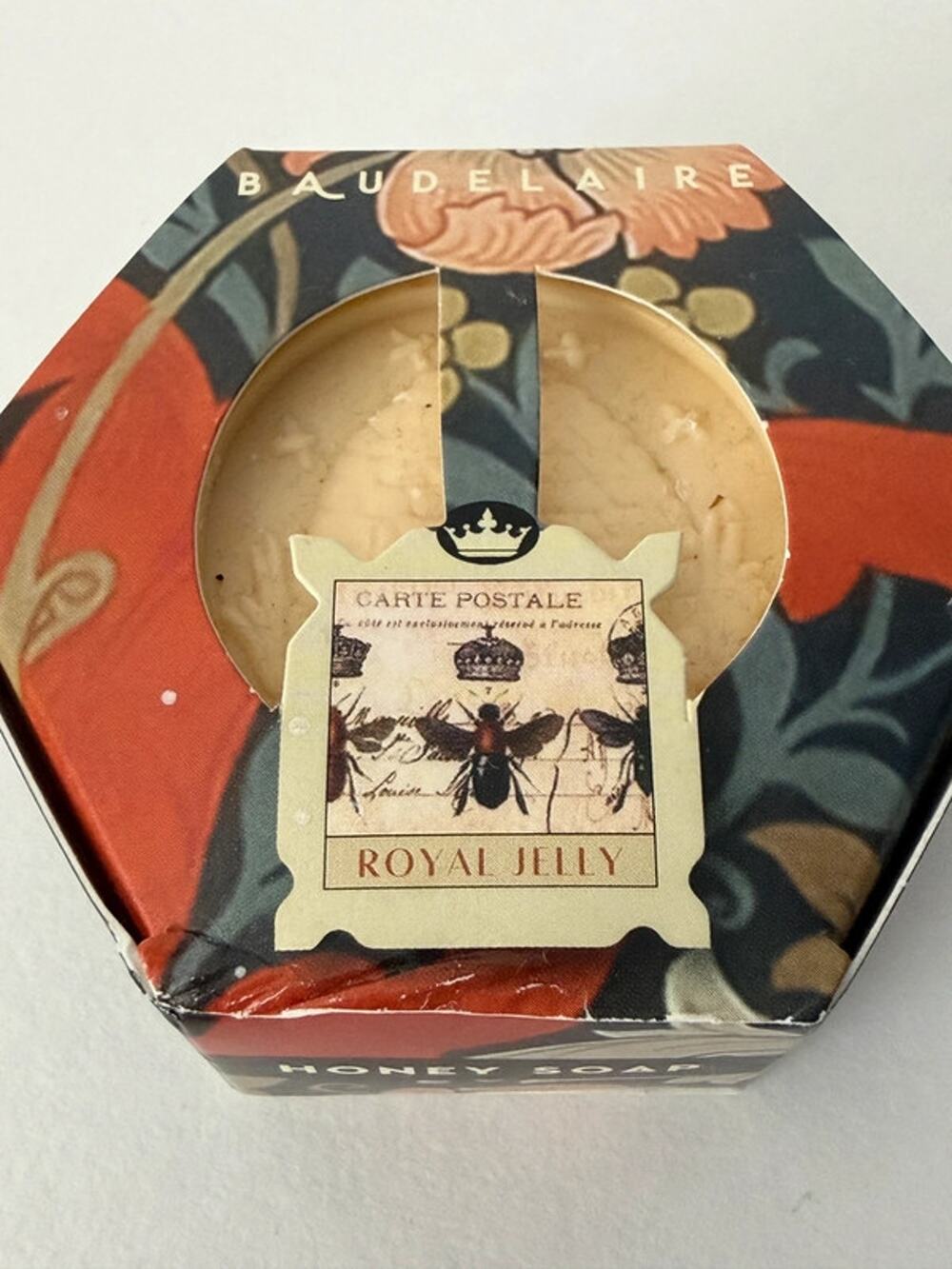 Baudelaire Royal Jelly Honey Soap Triple Milled 3.5 oz New Made in USA